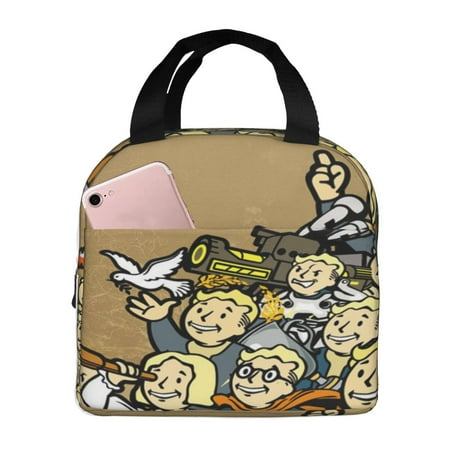 

Fallout Lunch Bag Waterproof Insulated Lunch Box Reusable Bento Bag Office Work Picnic Beach Workout