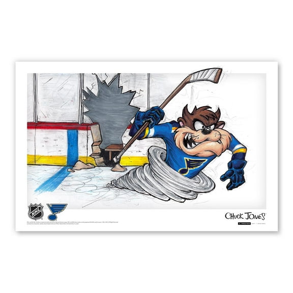 Tasmanian Devil St. Louis Blues 11" x 17" Looney Tunes Poster Print