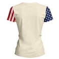 thumbnail image 6 of Youpwaven Women's 250th Anniversary USA Graphic T-Shirt, 2026 "We The People" Mismatched Sleeve Tee, Patriotic Ripped Flag Celebration Shirt, Independence Day Apparel, 6 of 6