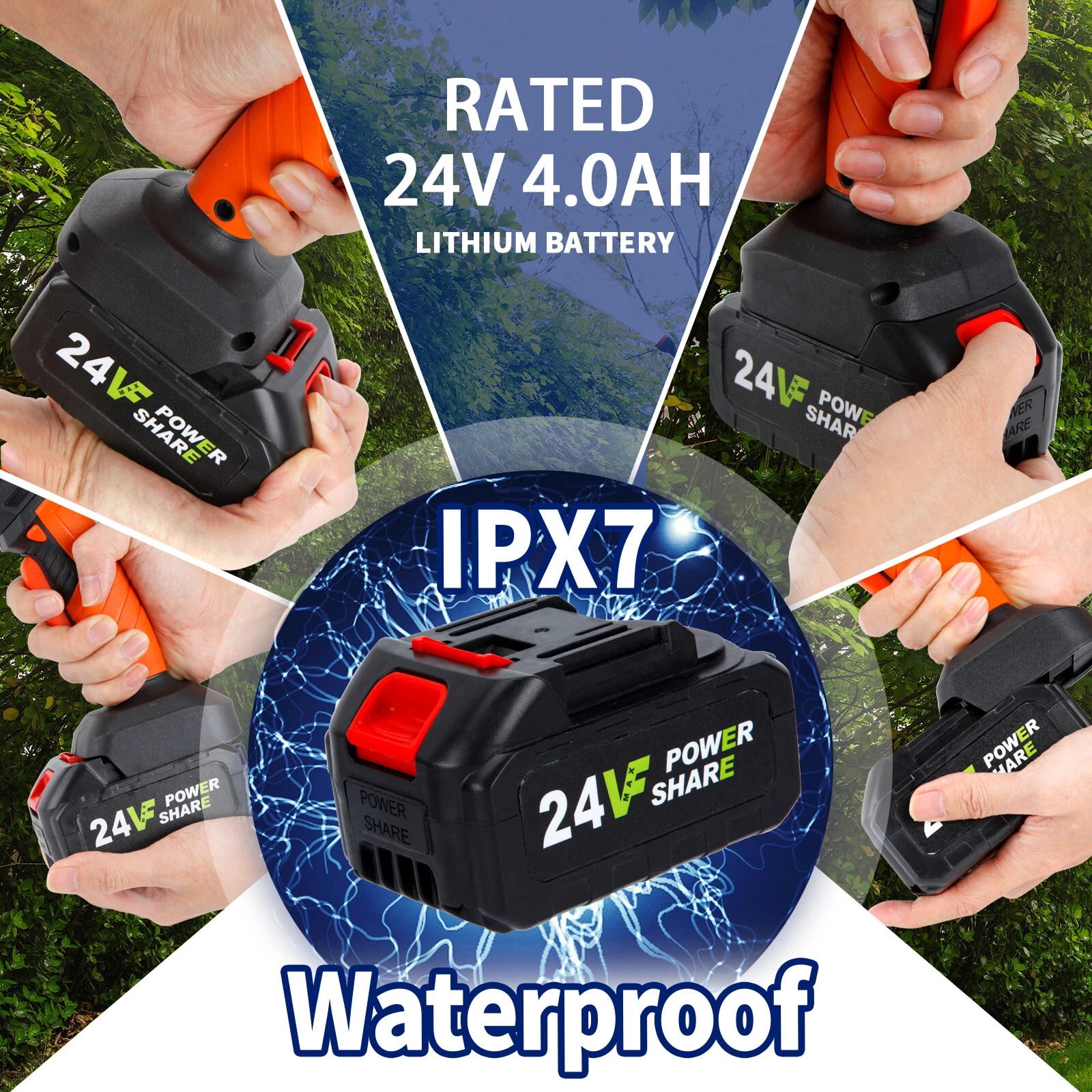 Cordless Portable Power Washer - Battery Powered Pressure Washer,Handheld Pressure Washer Gun with Nozzles,Rechargeable High-Pressure Car Washer Gun for Car Washing/Home/Floor