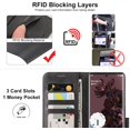 thumbnail image 3 of Case for Google Pixel 7 Pro (Not for 7) Wallet Flip Cover [RFID Blocking] [3 Card Holder 1 Money Pocket] [Magnetic Closure] [Stand Kickstand] PU Leather Folio Case for Pixel 7 Pro - Black, 3 of 7