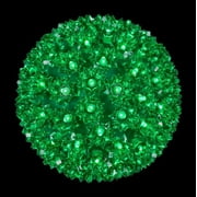 7.5 in. 120-Light LED Green Decorative Starlight Sphere Christmas Decoration
