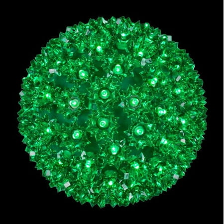 7.5 in. 120-Light LED Green Decorative Starlight Sphere Christmas Decoration