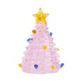 thumbnail image 1 of Adorno de árbol de Navidad de vidrio, estatua, escena, exhibición, accesorio, artesanía, regalo, escultura para rosa, 1 of 9
