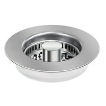 3 in 1 Kitchen Sink Drain Strainer, 304 Stainless Steel Kitchen Sink Stopper with Basket,Sink Accessories for Home or Kitchen,Fit US Standard 3-1/2 inch Drain