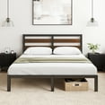 thumbnail image 3 of Zinus 35" Shen Bamboo Wood and Metal Platform Bed Frame, Queen, 3 of 12