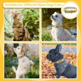 thumbnail image 3 of YSTINNG Reflective Dog Collar with Cute Paw Rivet Studded Funny Soft PU Leather Adjustable Puppy Dog Collars for Small Medium Large Dogs Cats (Yellow,Large) YD72-334, 3 of 7
