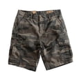 thumbnail image 2 of HOWPAY Mens Cargo Shorts Casual Outdoor Camo Print Elastic Waist Cargo Pants Lightweight Stretch Running Summer Relaxed Fit Hiking Shorts CE1 29, 2 of 3