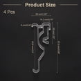 thumbnail image 2 of 4pcs Valance Clips, 2.5in Arc-Shaped Clear Plastic Valance  Hidden Retainer Holder Installation Bracket for Horizontal Wood and Faux Wood Blinds, 2 of 6