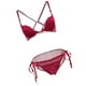 thumbnail image 1 of Conjunto de lencería femenina con sujetador con aros y braguita Vino rojo, 1 of 9