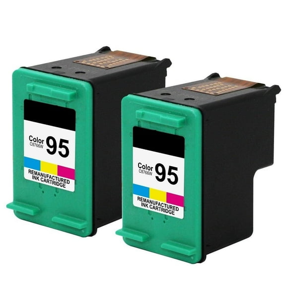 2 Pack 95 Color Ink Cartridge compatible for Deskjet 460 5740 5743 6540 OfficeJet 6200 7210 Printer Series