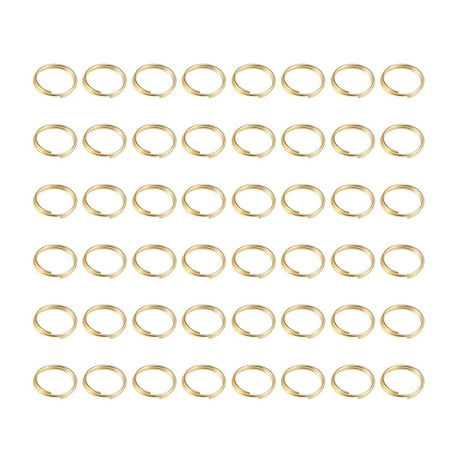 

500Pcs 6MM Open Rings Jewelry Accessories Round Shape Double Circle Close Rings DIY Jewelry Making Materials Set for Earrings (Golden)