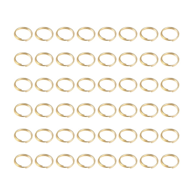 500Pcs Open Rings Metal Craft Jewelry Making Supplies for Crafters Golden Round Double Circle 6x6mm