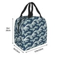 thumbnail image 3 of Lsque A Japanese Great Wave Pattern Lunch Bag Women/Men Insulated Lunch Box,Small Leakproof Cooler Food Lunch Containers Reusable High Capacity Lunch Tote Bags, 3 of 6