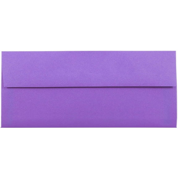 JAM Paper No. 10 Envelopes, 4 1/8 x 9 1/2, Violet Purple, 1000/Carton