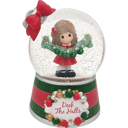 Precious Moments Deck The Halls 2025 Dated Musical Snow Globe , 1 Each