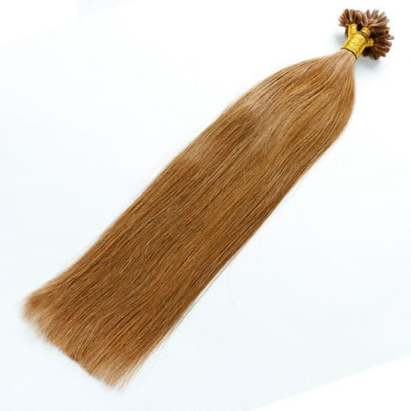 BHF Hair Fusion Hair Extensions Human Remy Hair Straight Keratin Nail U-tip 1g/s 100g /pack 1pack 27# Honey Blonde