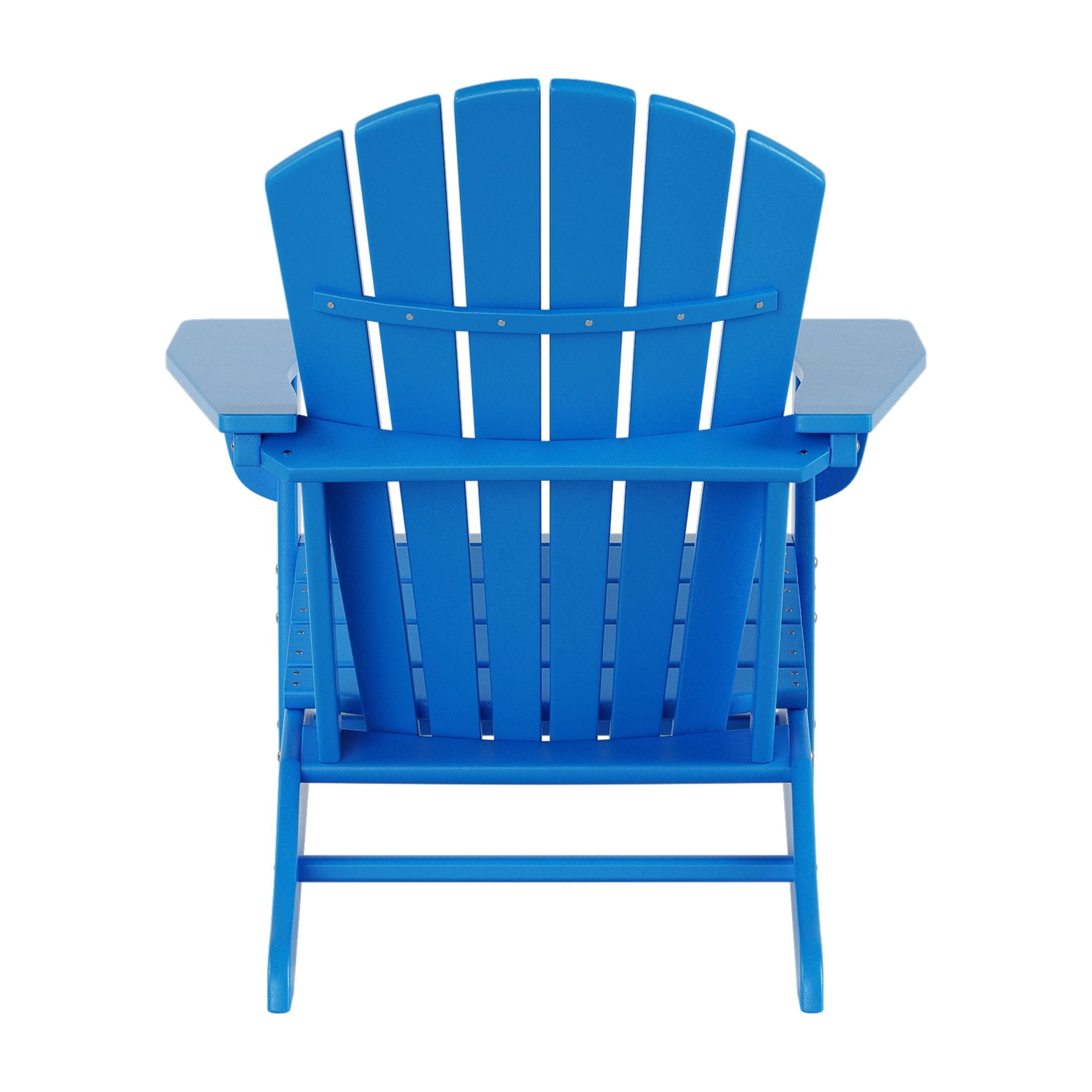 Westin Outdoor Adirondack Patio Chair with Ottoman Footrest, Pacific Blue