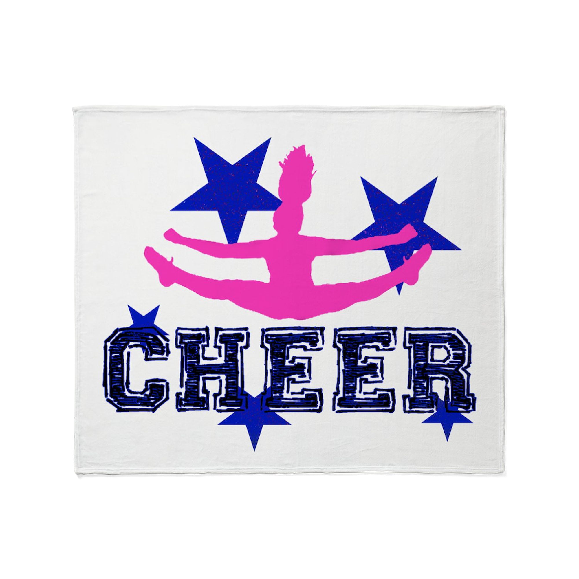 CafePress - Pink And Blue Cheerleader Throw Blanket - Soft Fleece Throw Blanket 50 x60 for All Ages