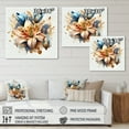 thumbnail image 4 of Designart Gold And Blue Lily Bouquet II Canvas Wall Art, 4 of 5