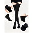 thumbnail image 4 of DOVACKA Women's Extra Long Thigh High Cotton Socks, Over Knee Boot Stockings, Warm Stretchy Comfort Fit, 4 of 6