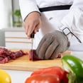 thumbnail image 2 of HAHDAXIA Gant en Cotte de Mailles, Gant Résistant aux Coupures de Qualité Alimentaire, Gant en Maille Métallique en Acier Inoxydable Gant de Coupe Couteau pour Boucher, Mandoline de Cuisine pour Écailler les Huîtres Chef Tranchage Filet de Poisson (X Grand, 2 of 7