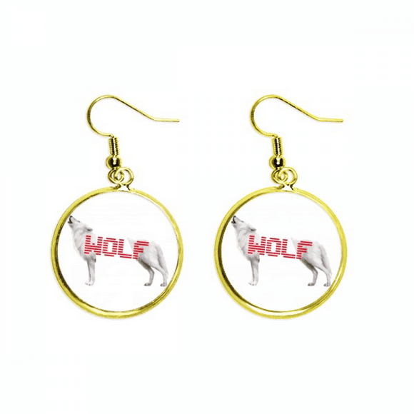 white wolf howled stood art deco fashion ear dangle en drop earring jewelry woman