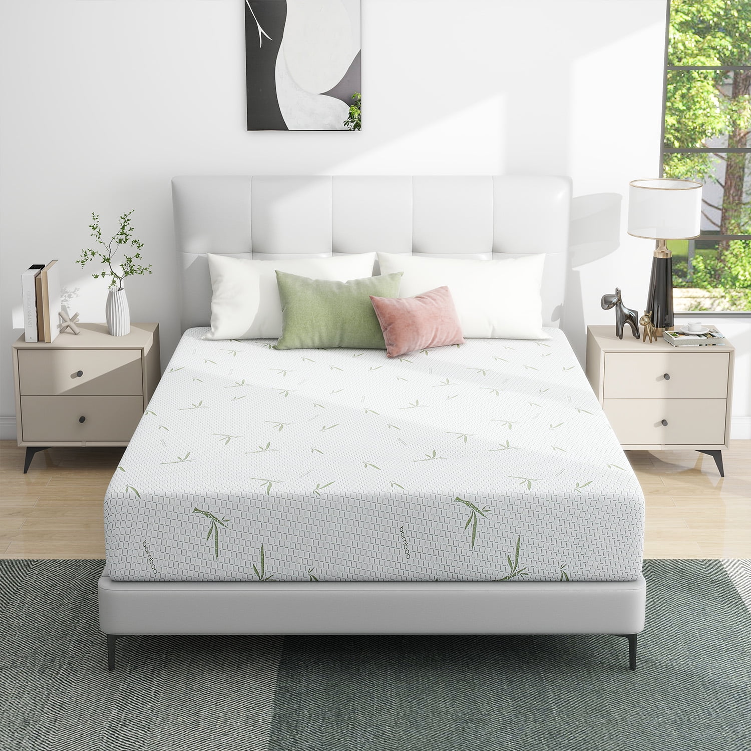 6 inch Full Size Mattress in a Box,Memory Foam Mattress with Bamboo Cover