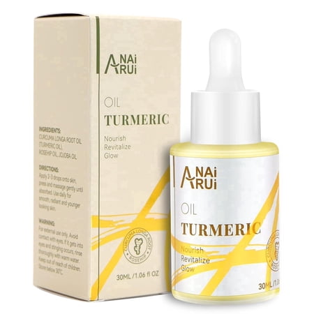 ANAiRUi Turmeric Face Oil, Natural Facial Serum Oil for Dry Skin, Daily Moisturizing Skin Care Oil 1.06 oz