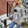 thumbnail image 3 of Christmas Sweater, Women Pullover Sweater Stylish Acrylic Comfortable Machine Washable  For Shopping ANGGREK Gris XL, 3 of 8