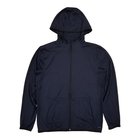 MSX By Michael Strahan Mens Williamsburg Navy Lightweight Zip Hoodie Jacket M