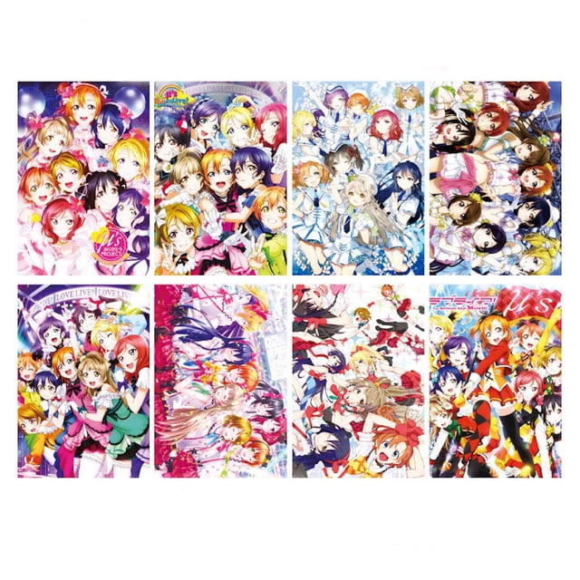Poster Lovelives Anime Art 29 x 42 cm (8 unidades), papel 200 g