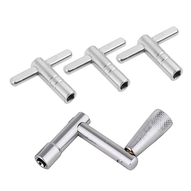4 llaves de tambor con velocidad de movimiento continua para el ajuste de tambor de llave para piezas de percusión clave Feliz Sencillez