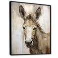 thumbnail image 2 of Designart "Refined Donkey Portraiture" Animal Donkey Floater Framed Canvas Wall Art, 2 of 5