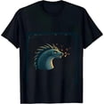 thumbnail image 2 of Stylish Women's Cotton Short Sleeve T-Shirt with Fierce Blue - Green Dragon Design and Intricate Patterns, 2 of 6