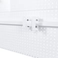 thumbnail image 4 of , Metal Pegboard Desk Organizer with Dual Monitor Stand, 59x35 Inch Large Privacy Panel with 3 Accessories, Sturdy Gaming & Office Desk Wall Organizer, White, White ,Carbon Steel ,, 4 of 15