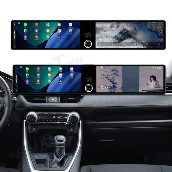 SNATEEN Dual 12.3 inch Carplay Screen/Radio/Multimedia Player for Toyota RAV4 2020 2021 2022 Models Universal Car Navigation/GPS Upgrade Headunit Android Display 1080P Touch Screen Replace System