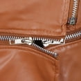 thumbnail image 3 of Chaqueta Corta de Cuero Motocicleta Mujeres Capa Corta Ajuste Delgado Suave Cómoda Elegante Sensación S Baoblaze chaqueta de las mujeres de manga larga, 3 of 8
