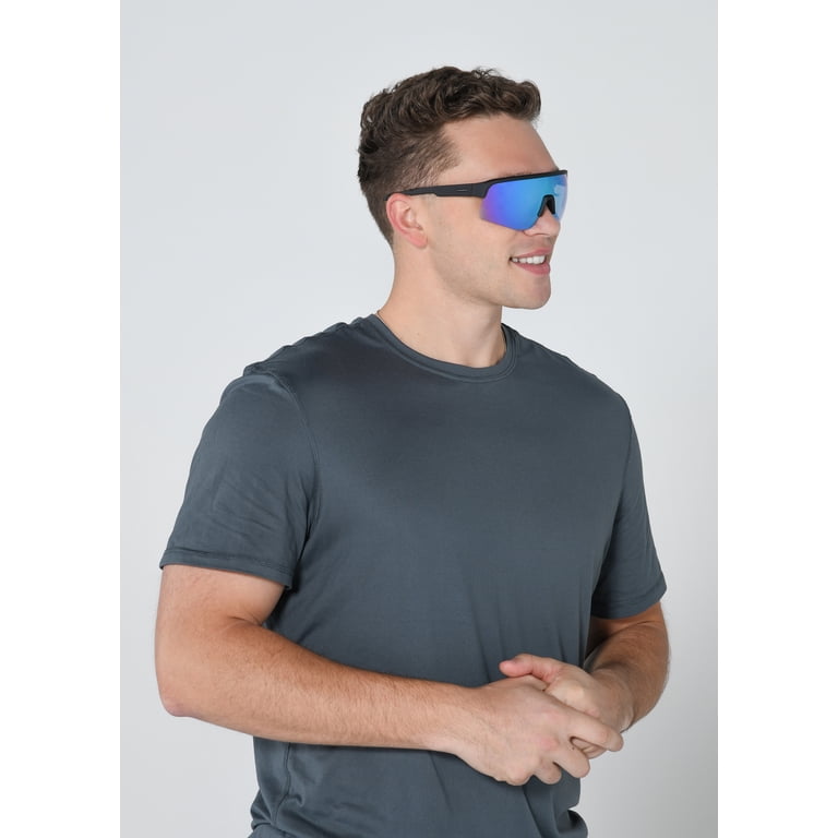 Ironman Shield Sport Sunglasses, Black with Turquoise photo 4