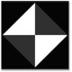 thumbnail image 1 of Cuadro Canvas Pixtreats Tipo Galería Rombo Blanco y Negro 80X80 cm, 1 of 4