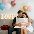 thumbnail image 4 of Leodye 1PCS Cream-style Velvet Pillow 3D Heart Embroidery Stylish Home Living Room Valentine’s Day Sofa Decor Cushion -17.72x17.72in, 4 of 6