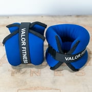 Valor Fitness Ankle or Wrist Weights -2 lb Each - Pair - Adjustable Velcro Straps - Strength Building Workout -EA-10