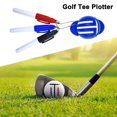thumbnail image 1 of Plantilla de marcador de línea de triple pista de pelota de golf herramienta de marcas de alineación + dibujo de 3 uds, 1 of 7