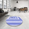 thumbnail image 4 of Ahgly Company Machine Washable Indoor Rectangle Transitional Light Slate Blue Area Rugs, 7' x 9', 4 of 7