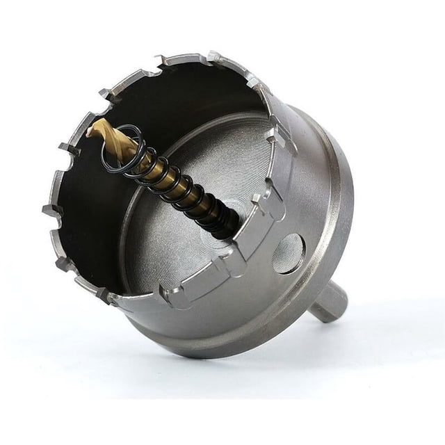 Sierra de corona bimetálica, carburo TCT de acero inoxidable de grado industrial de 48 mm, sierra de corona de aleación de metal de alta velocidad, adecuada para metal, aleación de aluminio, plástico