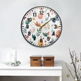 thumbnail image 2 of Yayeee Wall Clock Battery Operated 9.5" Silent Quartz Non-Ticking for Living Room Decor, Red Easter Eggs, 2 of 8