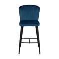 thumbnail image 4 of CorLiving Jasper Set of 2 Modern Upholstered Indoor Counter Height Bar Stools with Channel Tufted High Backs and Metal Legs, 4 of 9
