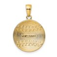 thumbnail image 3 of 14k Yellow Gold Polished Baseball Charm Pendant, 3 of 4
