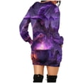 thumbnail image 5 of WFJCJPAF 2025 New Halloween Halloween Dresses for Women Long Sleeve,Women's Hooded Long Sleeve Halloween Print Dress LooseFashion Mini Dress,Halloween Dresses for Women - Multicolor S, 5 of 5