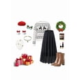 thumbnail image 4 of Jaimenalin Women'S Chiffon Elastic High Waist Pleated A-Line Flared Maxi Skirts Black XL, 4 of 8